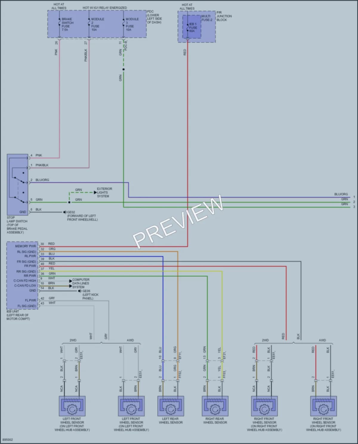 2025 Kia EV9 Cruise Control wiring diagram preview