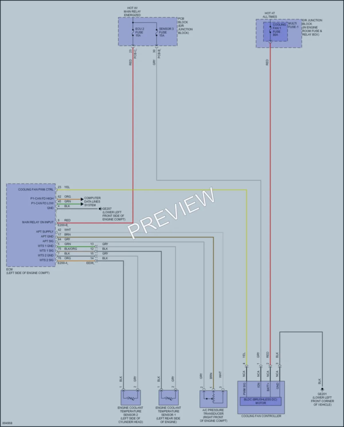 2025 Kia K4 Cooling Fan wiring diagram preview