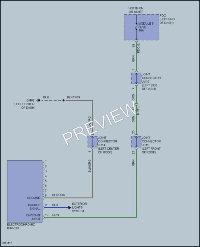 2025 Kia K4 Power Mirrors wiring diagram preview