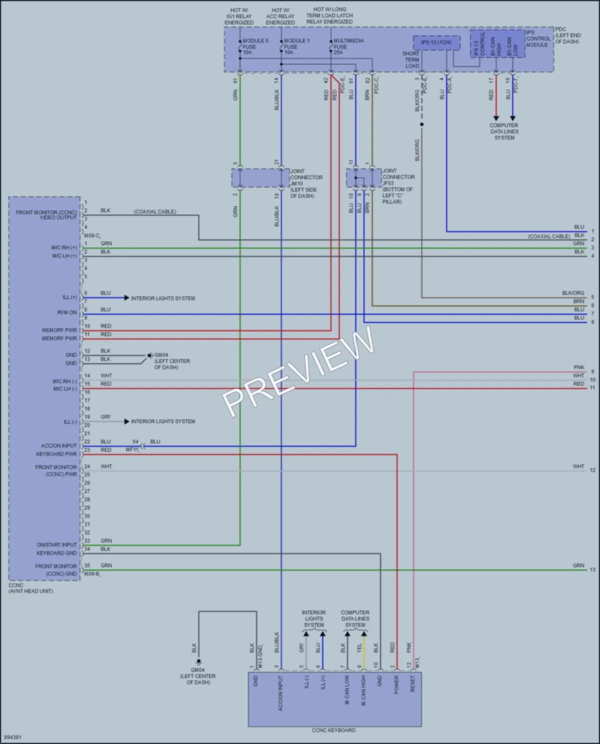 2025 Kia K4 Radio wiring diagram preview
