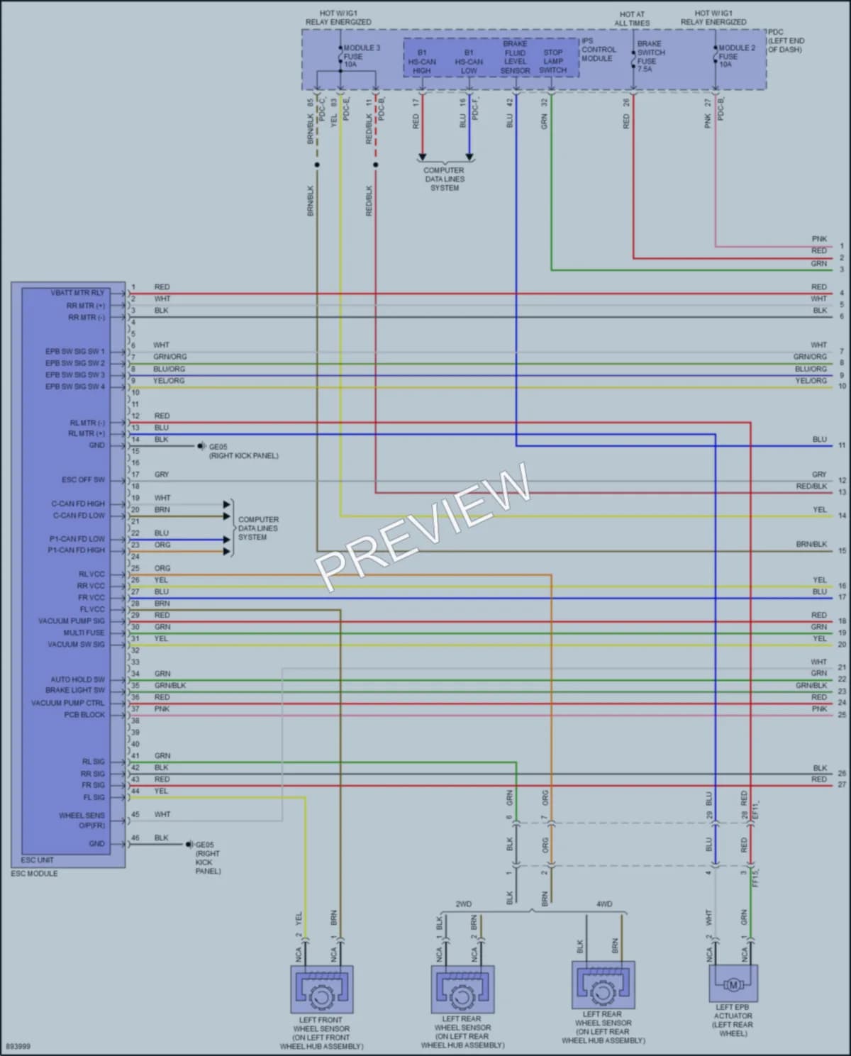 2025 Kia K5 Anti Lock Brakes wiring diagram preview