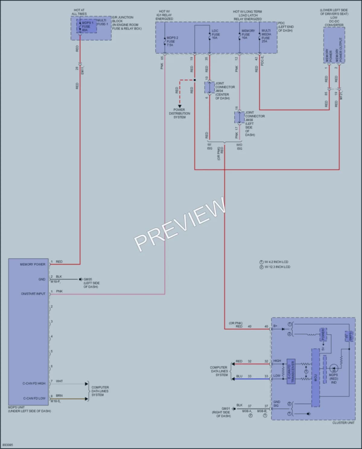 2025 Kia K5 Electronic Power Steering wiring diagram preview
