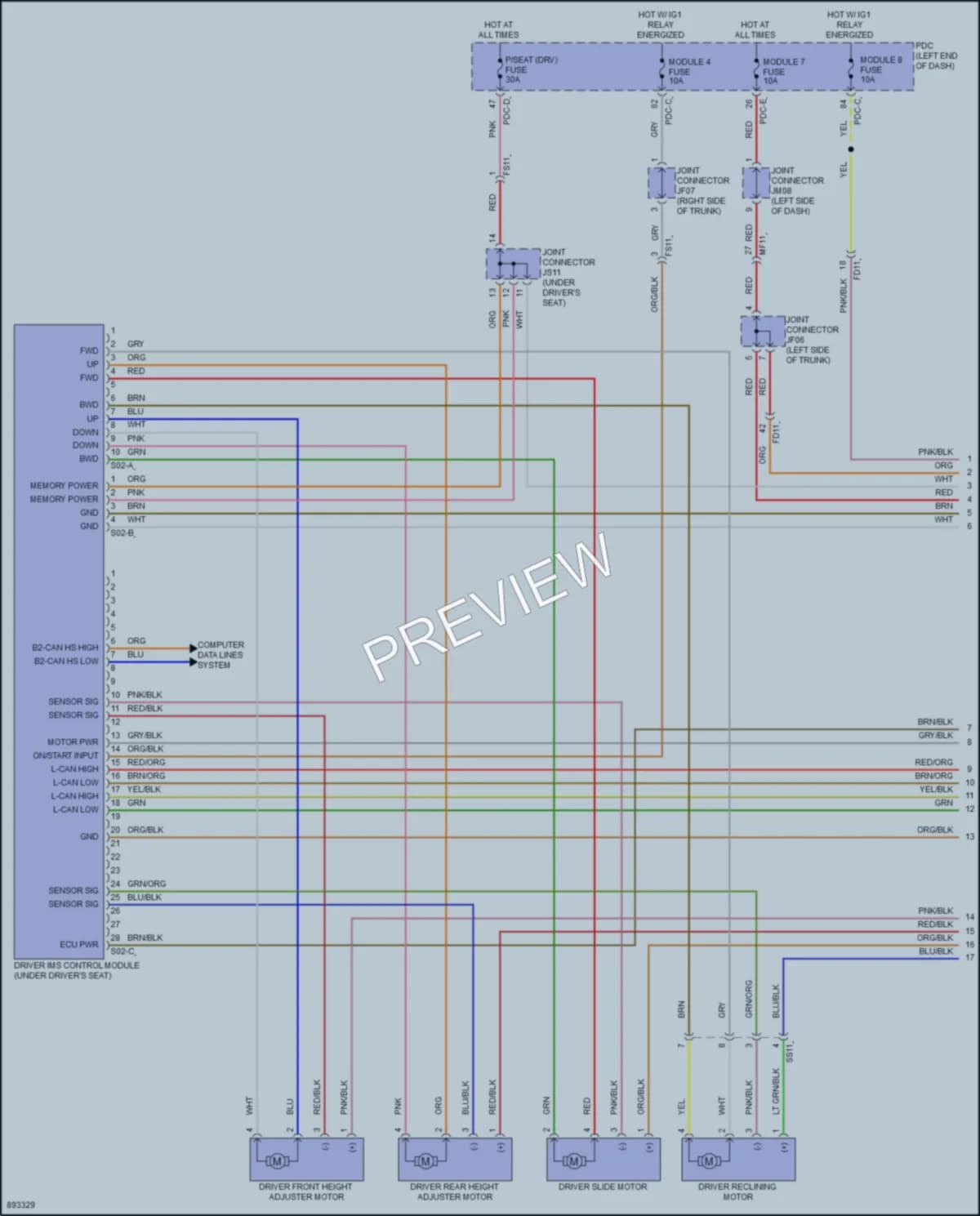2025 Kia K5 Memory Systems wiring diagram preview