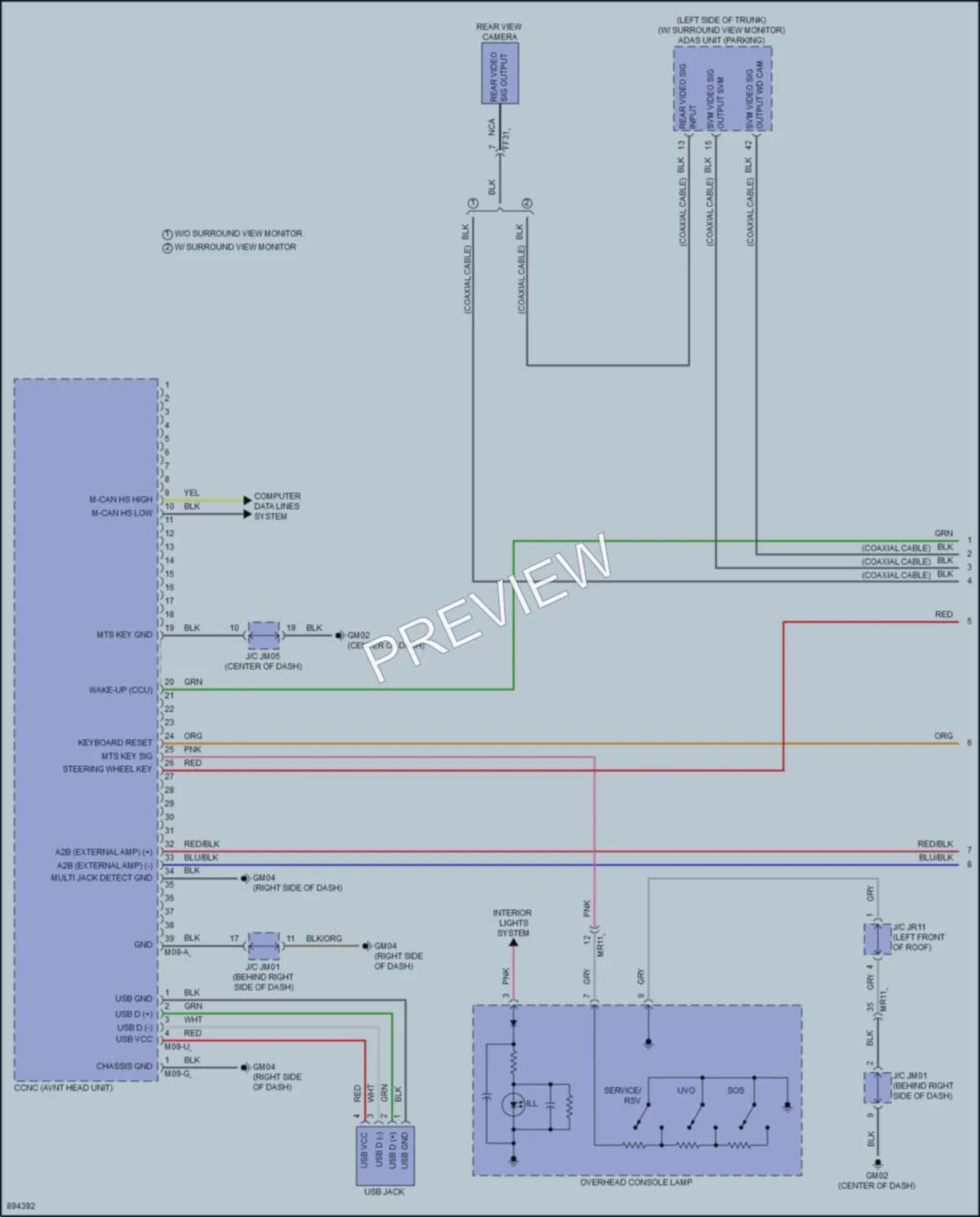 2025 Kia K5 Radio wiring diagram preview