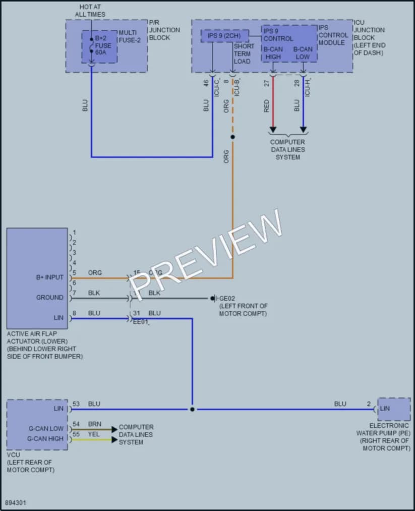 2025 Kia NiroEV Active Bodyworks wiring diagram preview