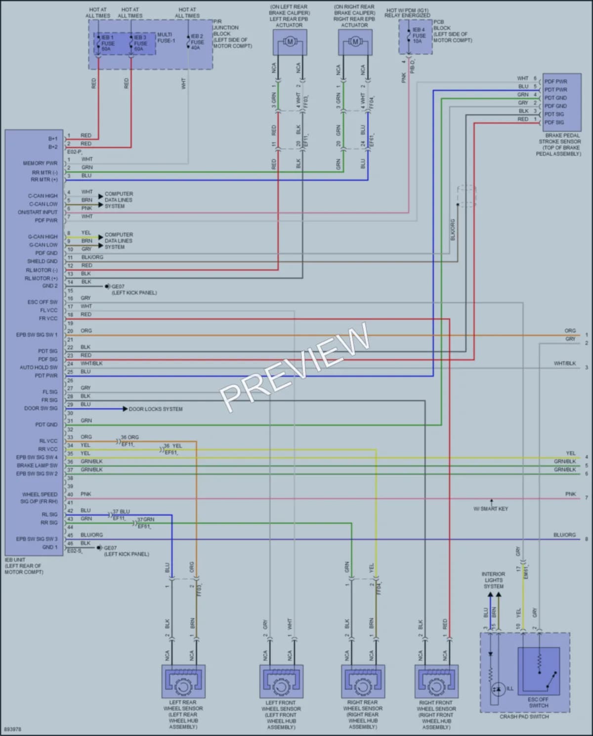 2025 Kia NiroEV Anti Lock Brakes wiring diagram preview