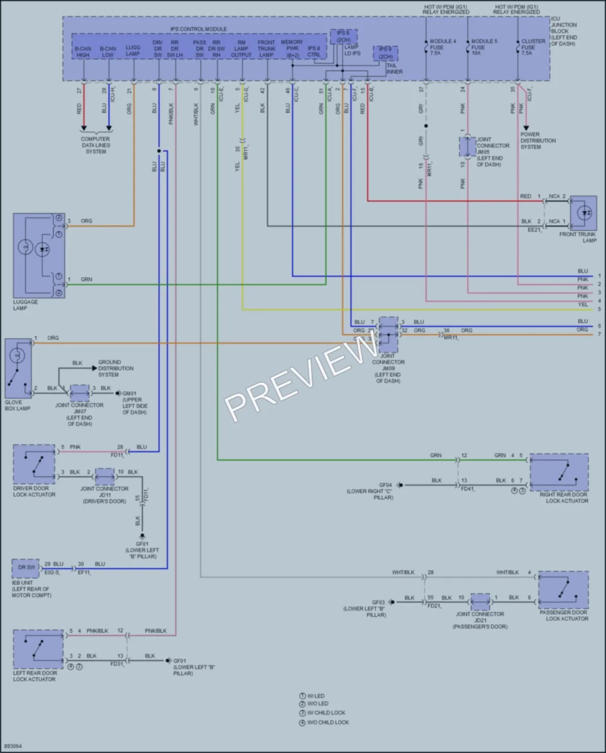 2025 Kia NiroEV Interior Lights wiring diagram preview