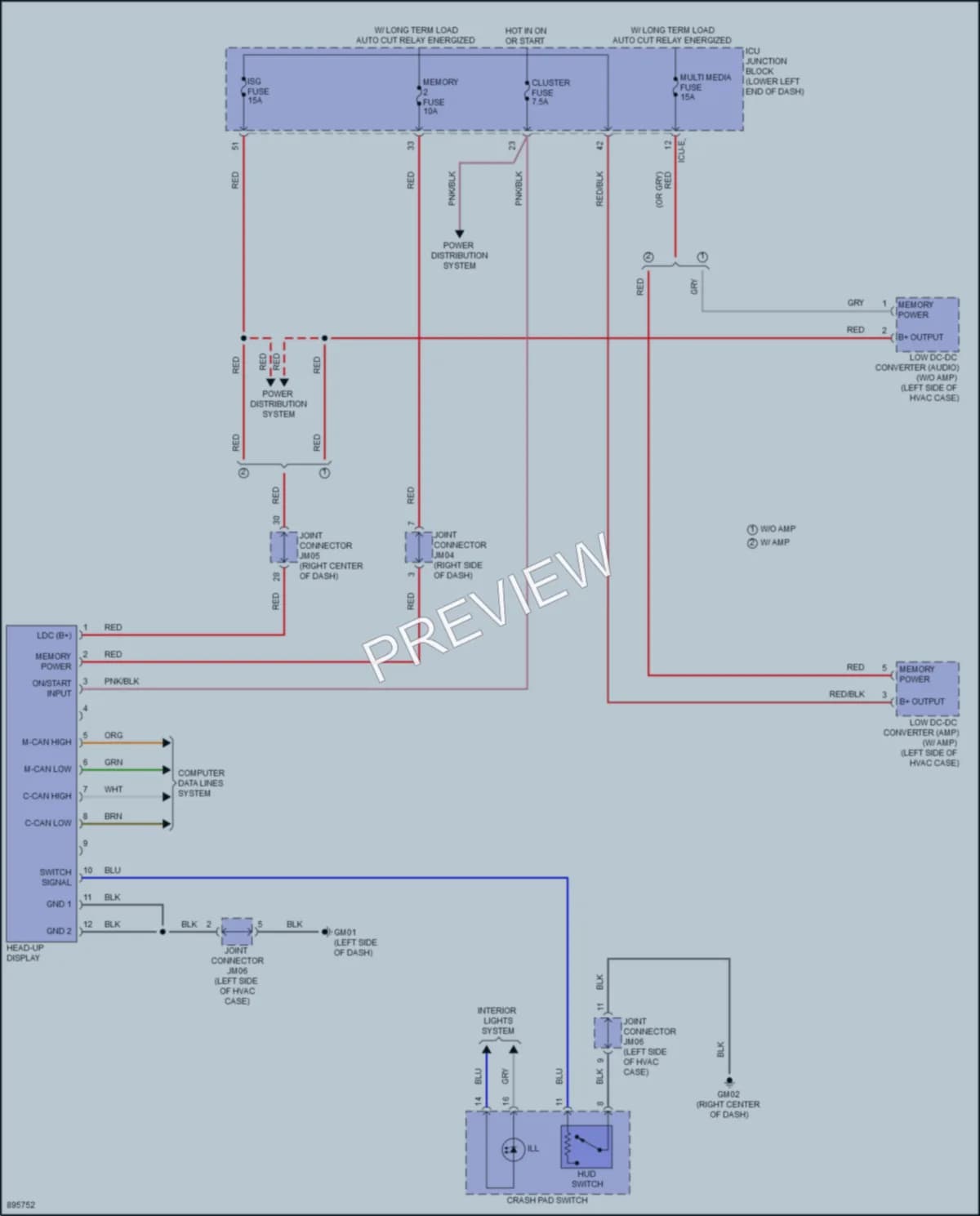 2025 Kia Seltos Instrument Cluster wiring diagram preview