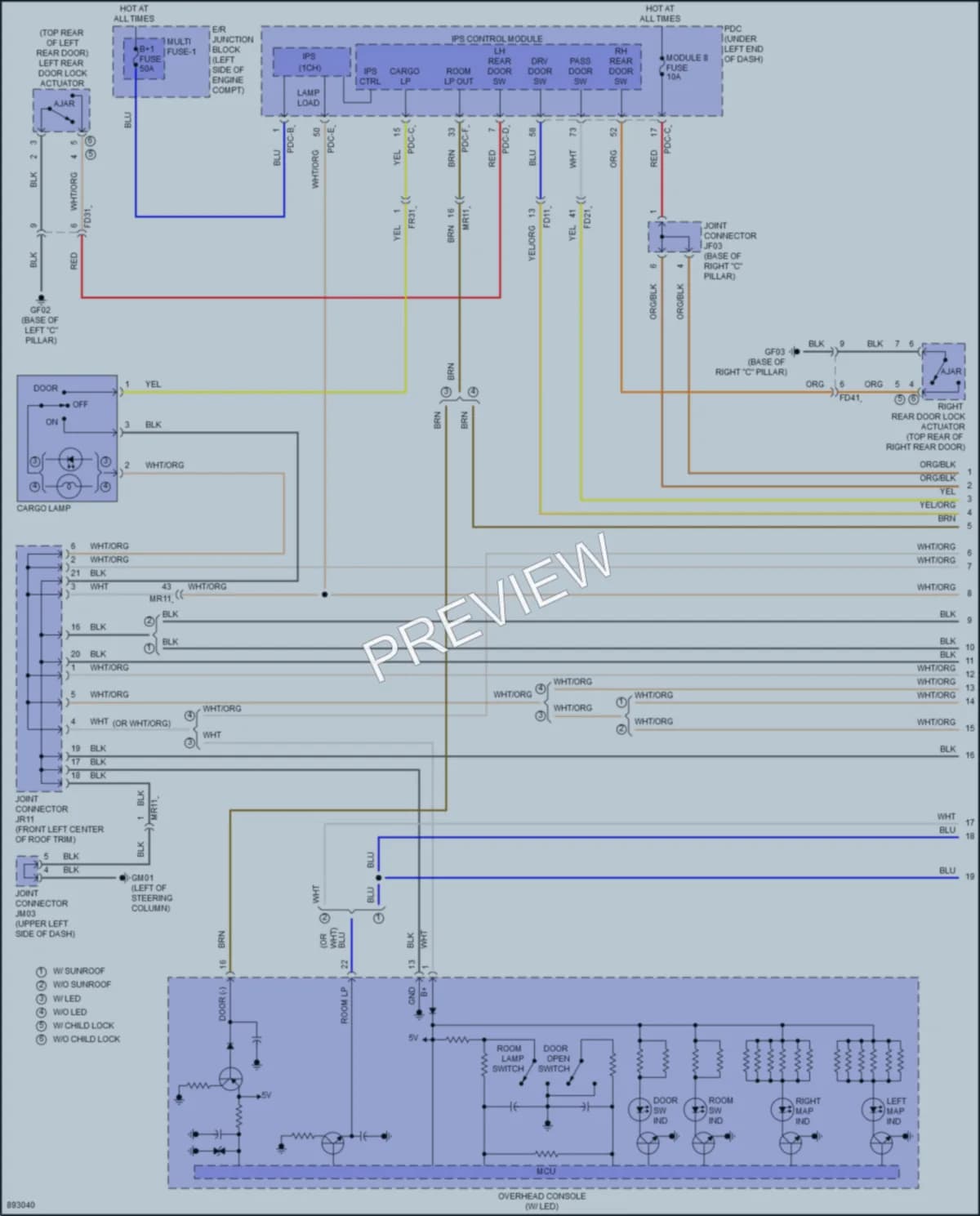2025 Kia Sorento Interior Lights wiring diagram preview
