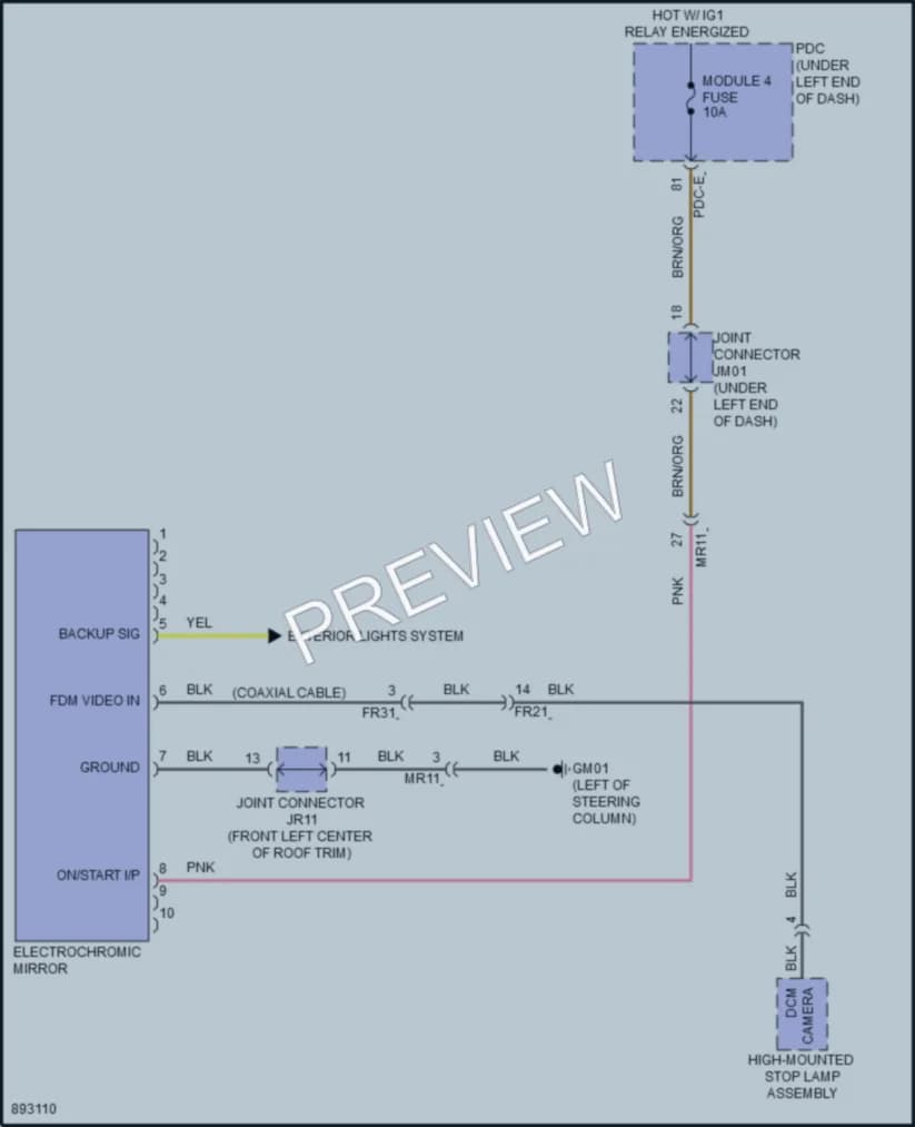 2025 Kia Sorento Power Mirrors wiring diagram preview