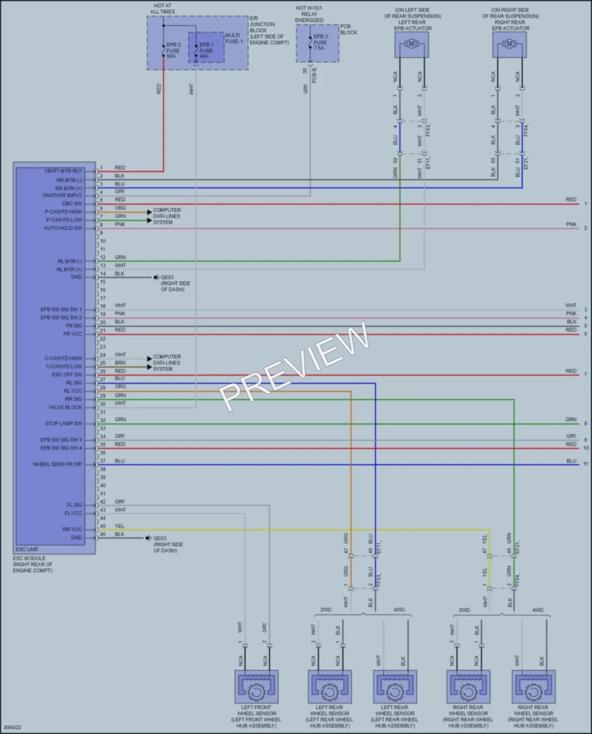 2025 Kia Sportage Anti Lock Brakes wiring diagram preview