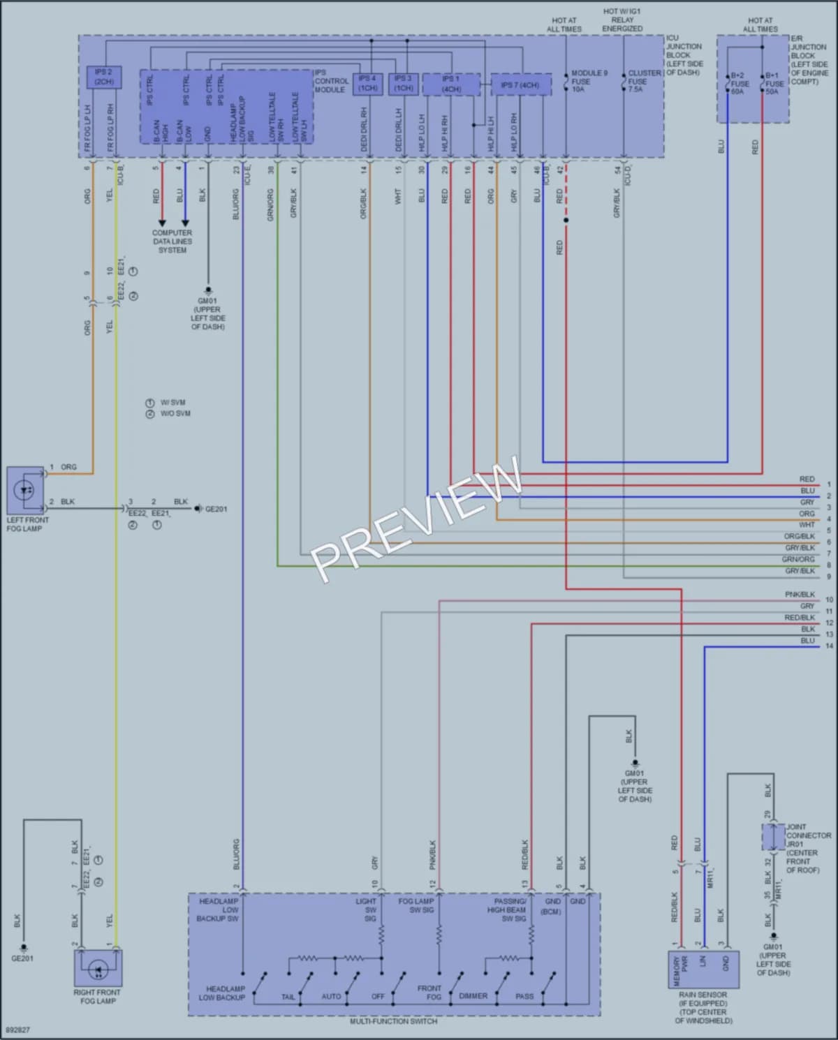 2025 Kia Sportage Headlights wiring diagram preview