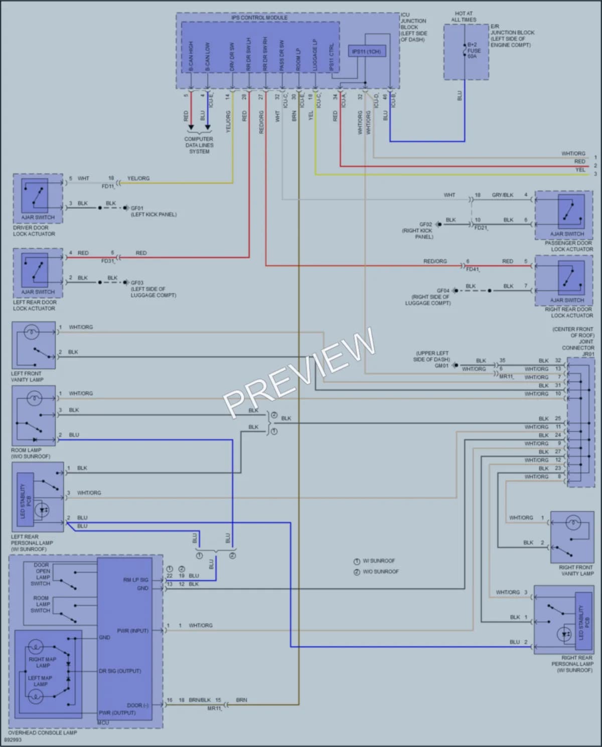 2025 Kia Sportage Interior Lights wiring diagram preview