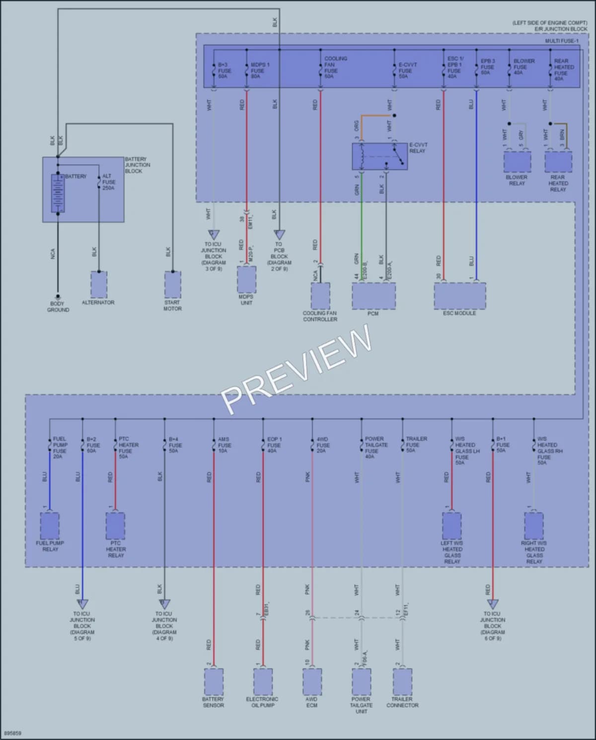 2025 Kia Sportage Power Distribution wiring diagram preview
