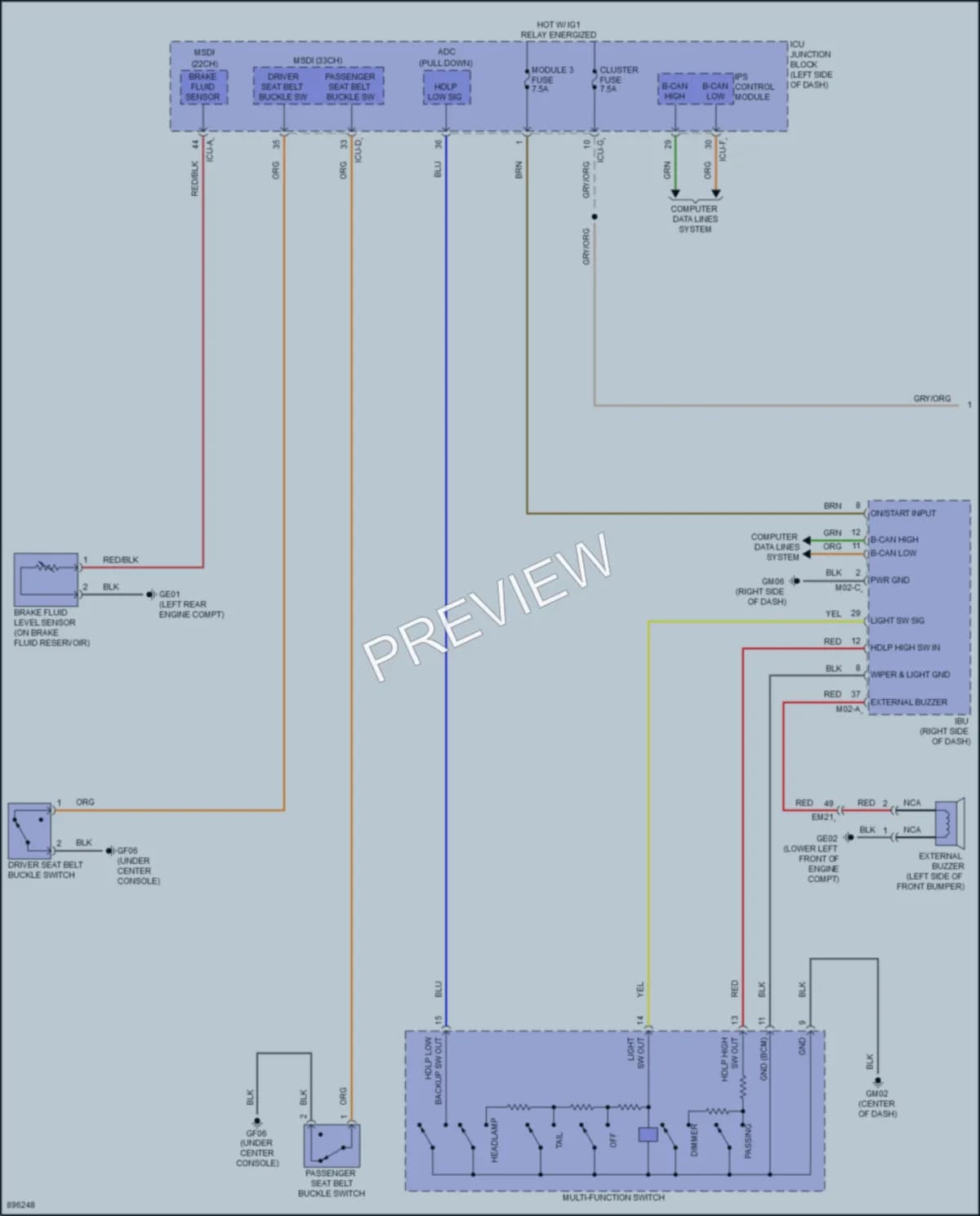 2025 Kia Telluride Warning Systems wiring diagram preview