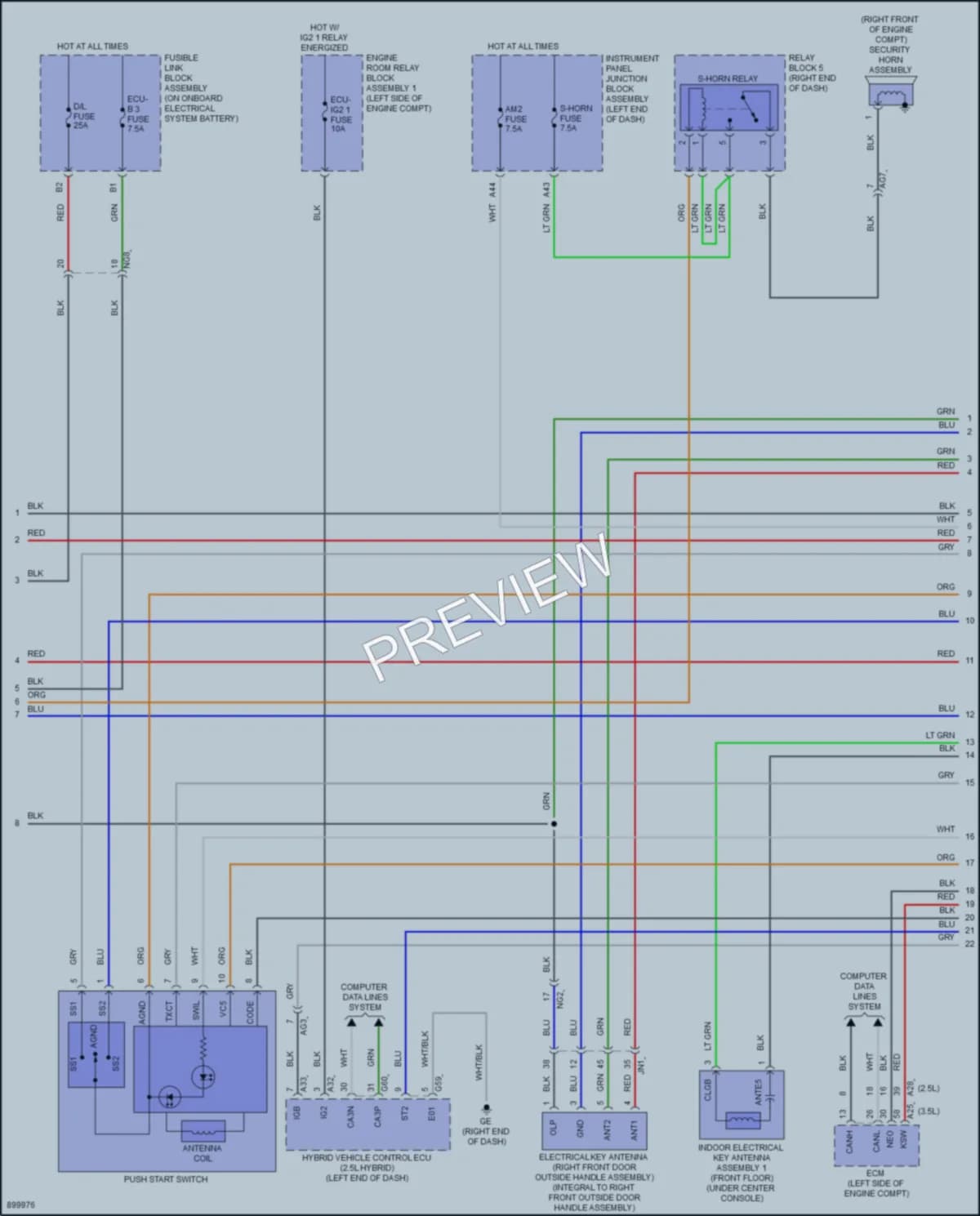 2025 Lexus ES250 Anti Theft Wiring Diagrams protected preview