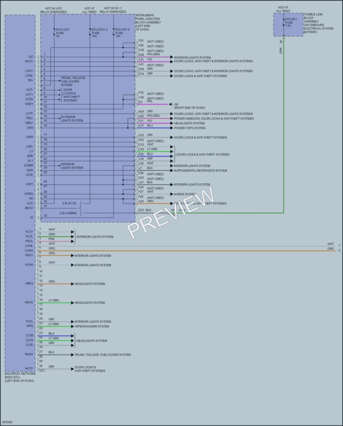 2025 Lexus ES250 Body Control Modules Wiring Diagrams protected preview