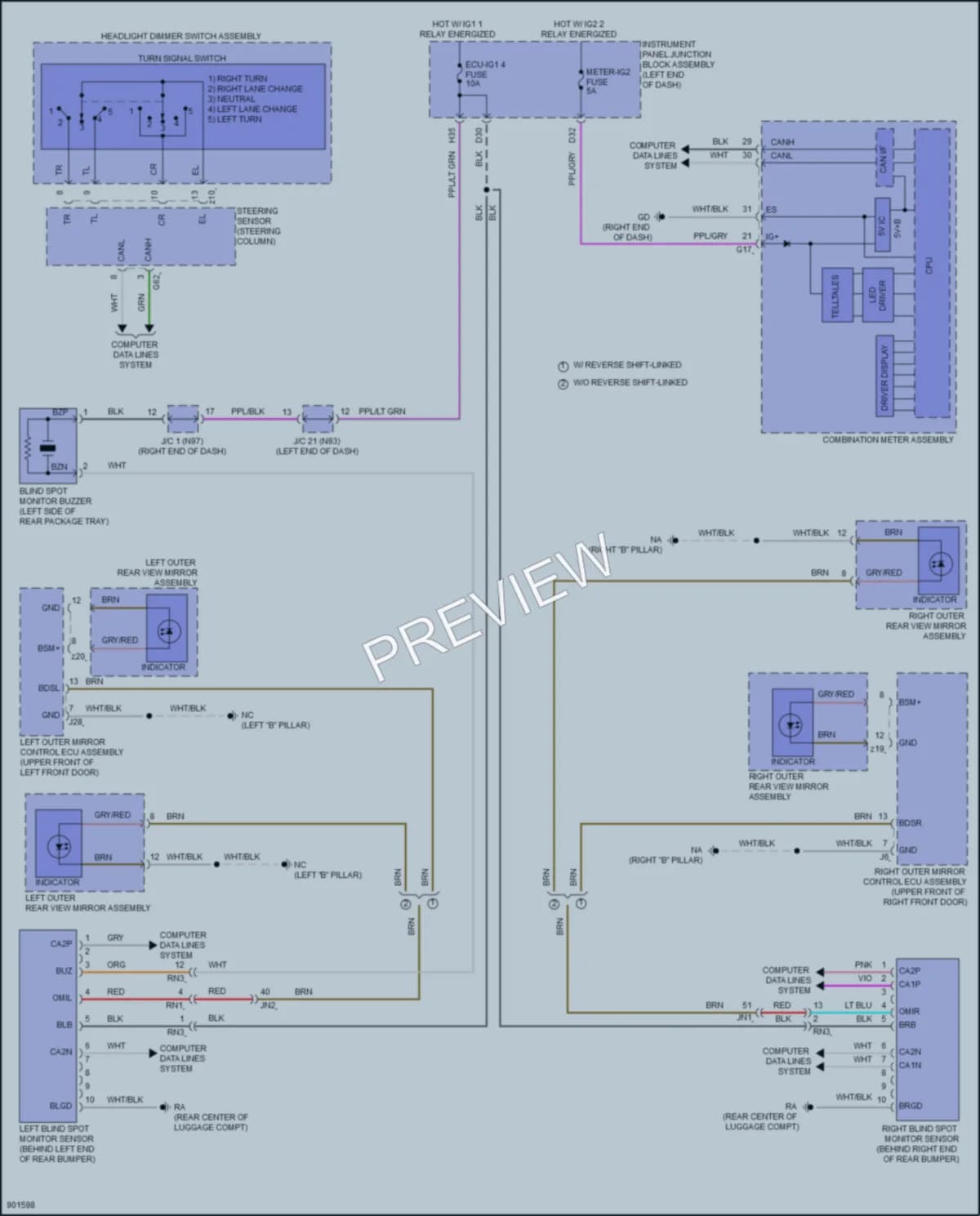 2025 Lexus ES350 Navigation wiring diagram preview