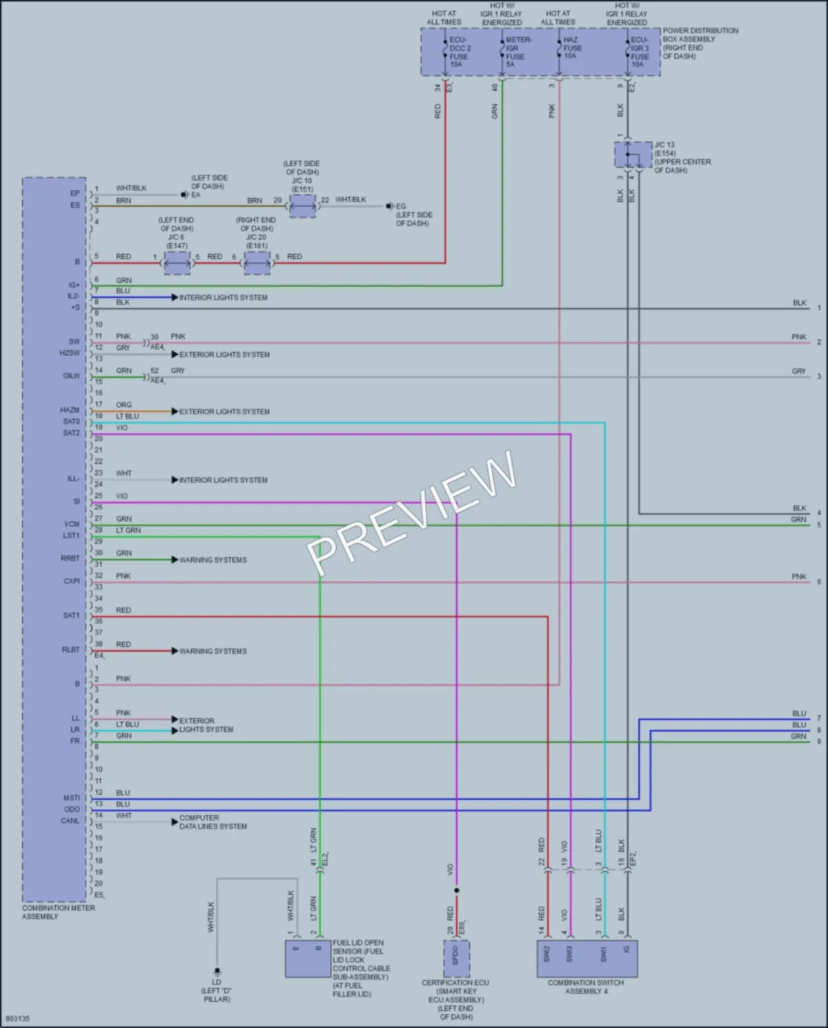 2025 Lexus GX550 Instrument Cluster wiring diagram preview