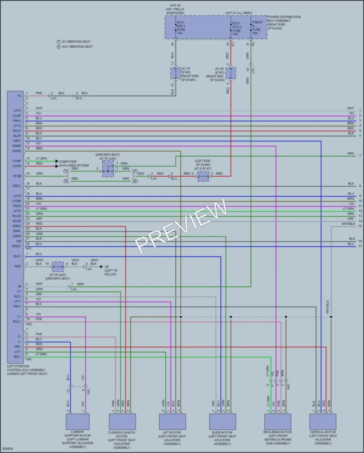 2025 Lexus GX550 Memory Systems wiring diagram preview