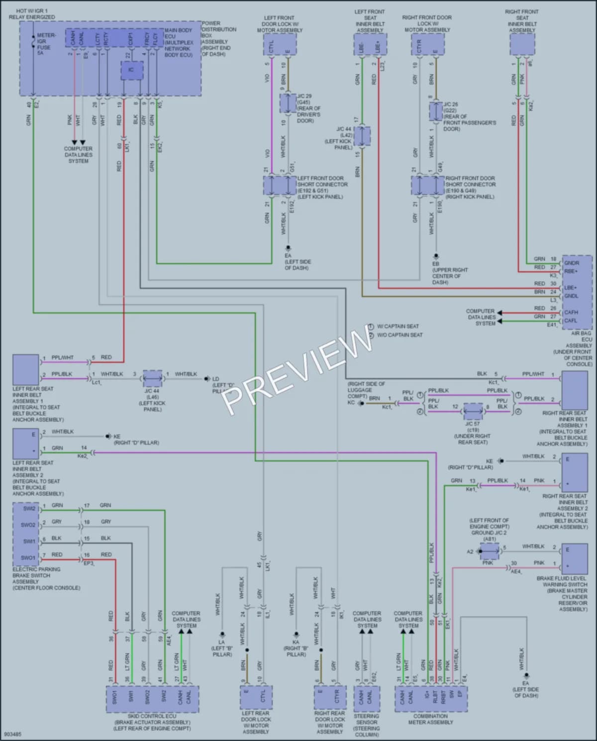 2025 Lexus GX550 Warning Systems wiring diagram preview