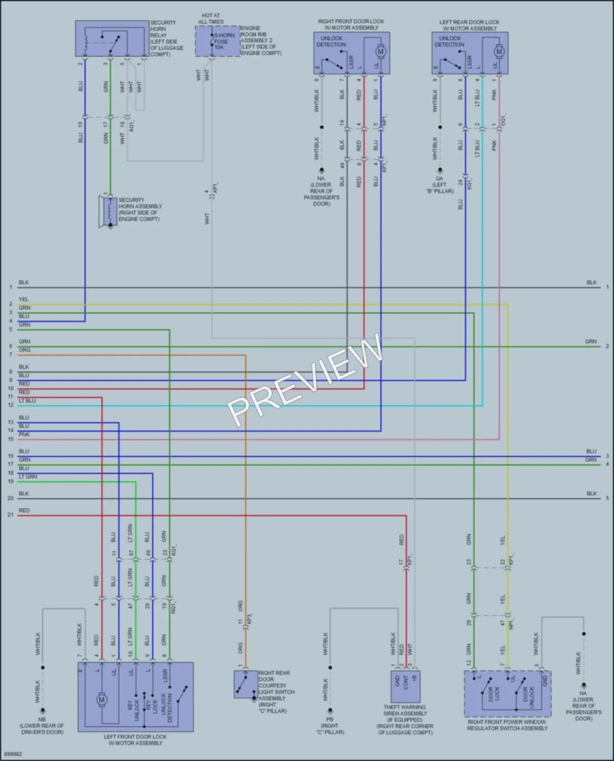 2025 Lexus IS300 Anti Theft wiring diagram preview