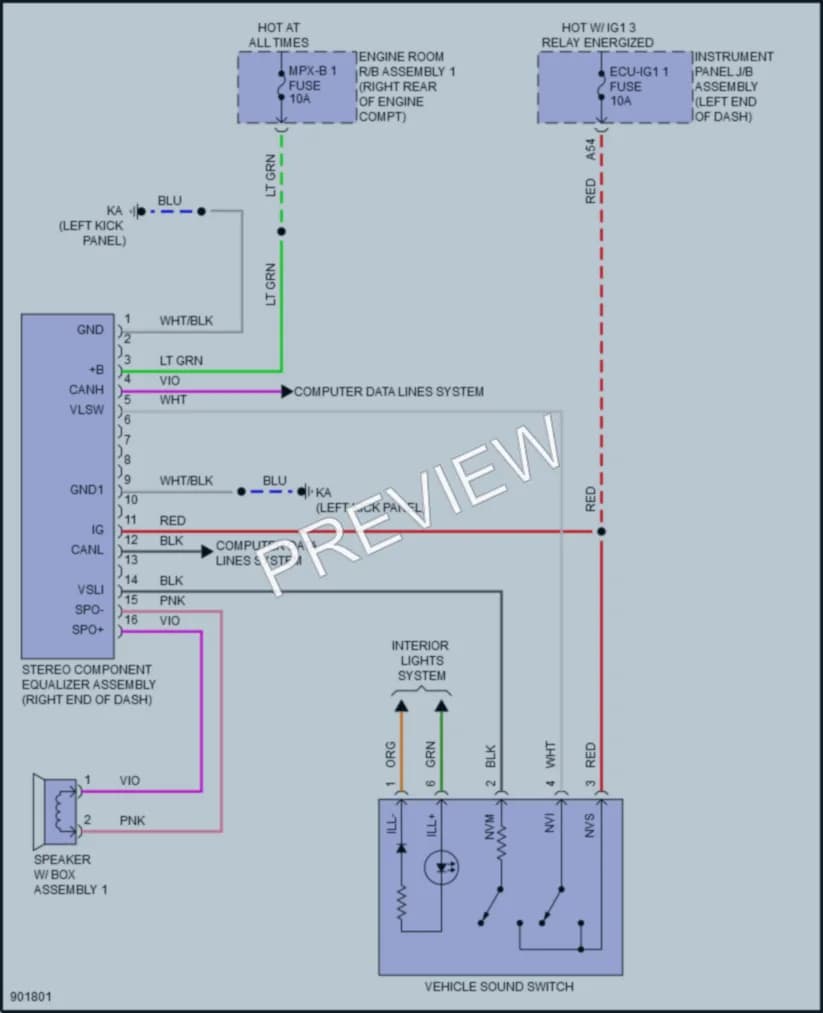 2025 Lexus IS300 Radio wiring diagram preview