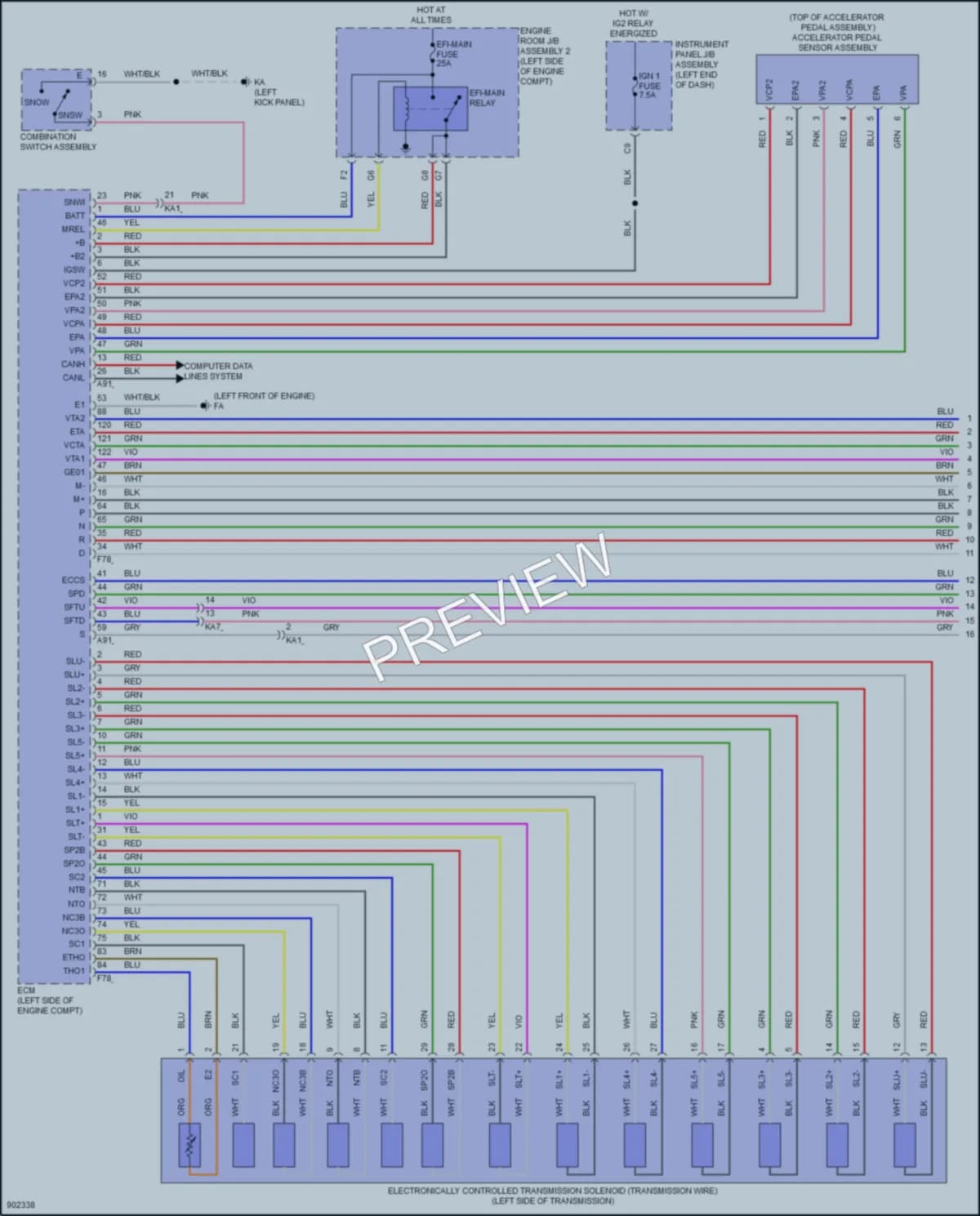 2025 Lexus IS300 Transmission wiring diagram preview