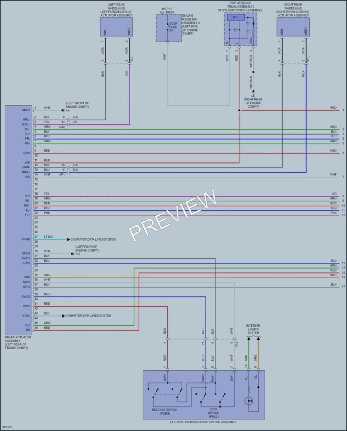 2025 Lexus IS350 Anti Lock Brakes wiring diagram preview