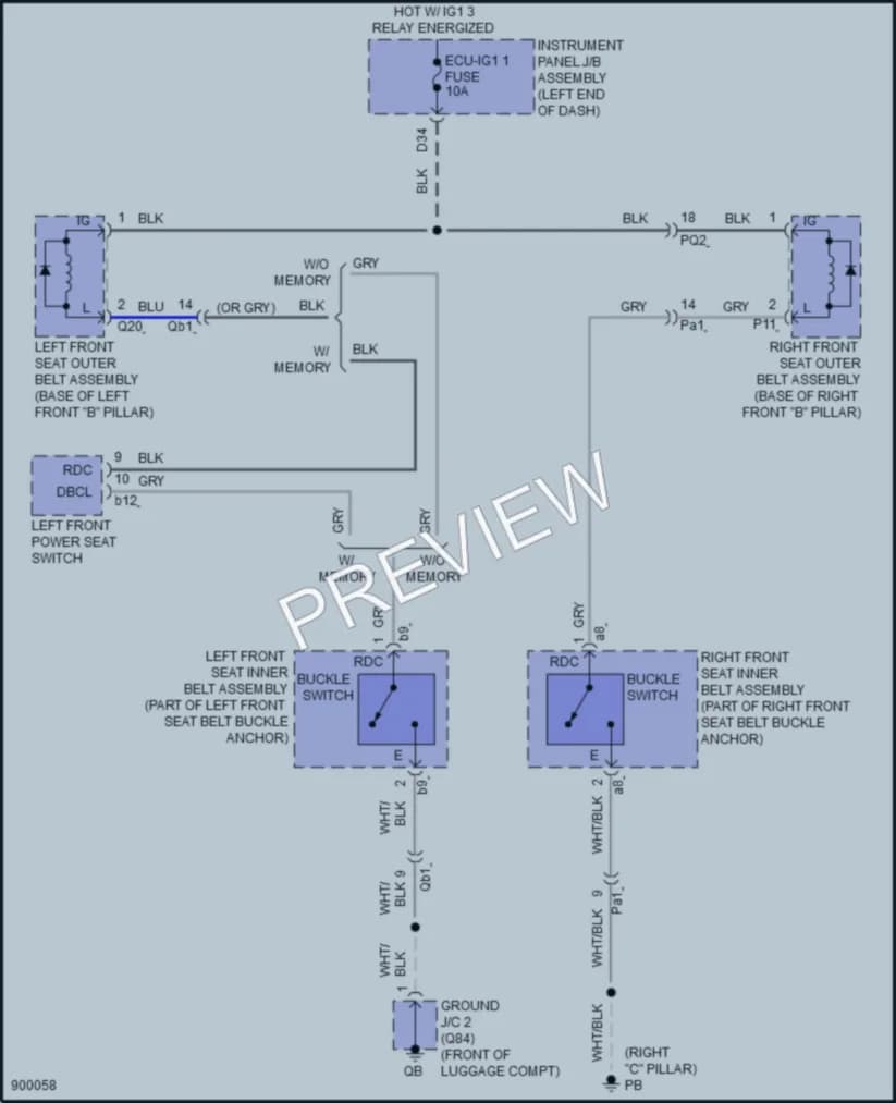 2025 Lexus IS350 Passive Restraints wiring diagram preview