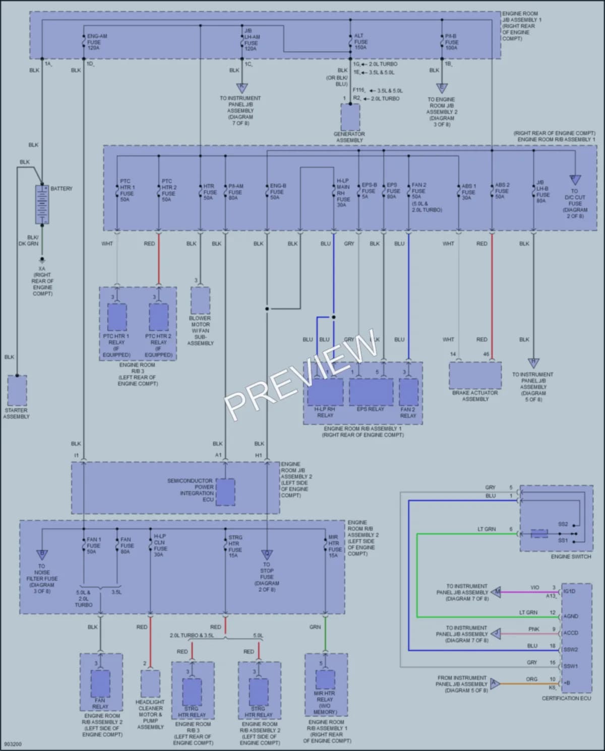 2025 Lexus IS350 Power Distribution wiring diagram preview
