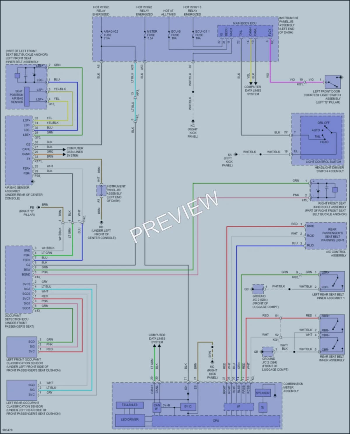 2025 Lexus IS350 Warning Systems wiring diagram preview