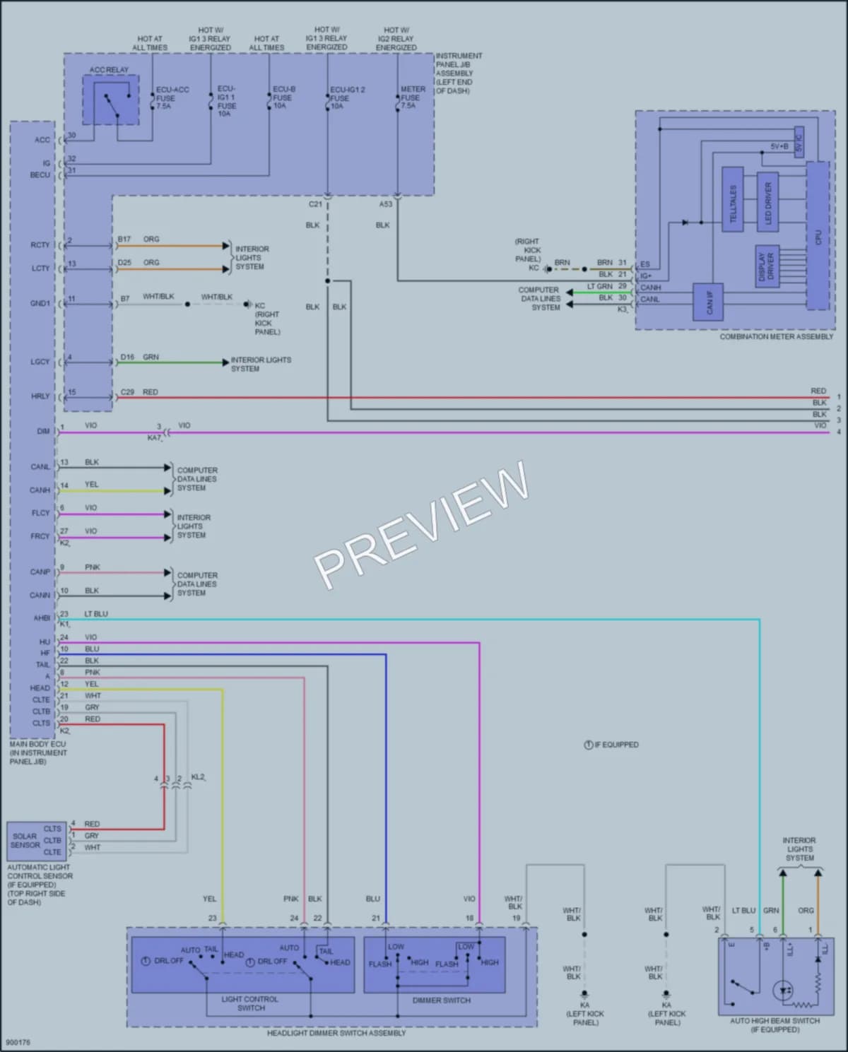 2025 Lexus IS500 Headlights wiring diagram preview