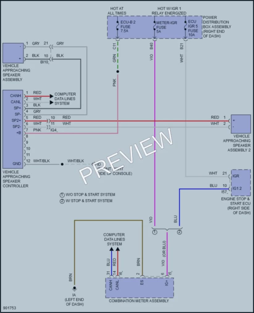 2025 Lexus LX600 Active Bodyworks wiring diagram preview