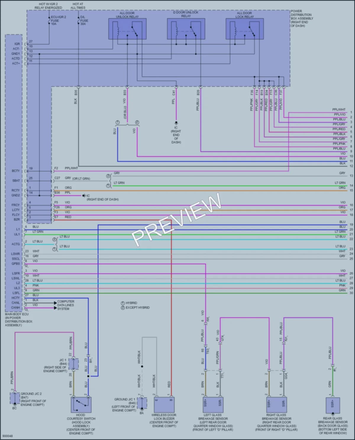 2025 Lexus LX600 Anti Theft wiring diagram preview