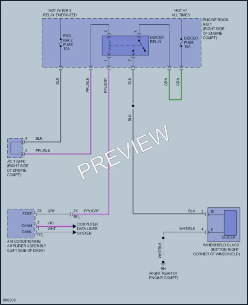 2025 Lexus LX600 Defoggers wiring diagram preview