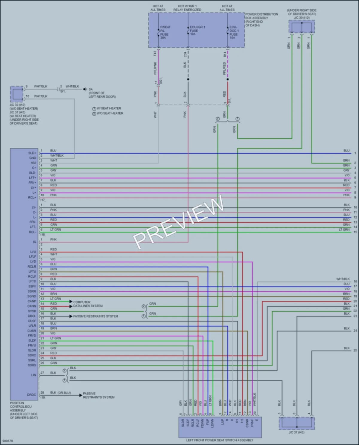 2025 Lexus LX600 Memory Systems wiring diagram preview