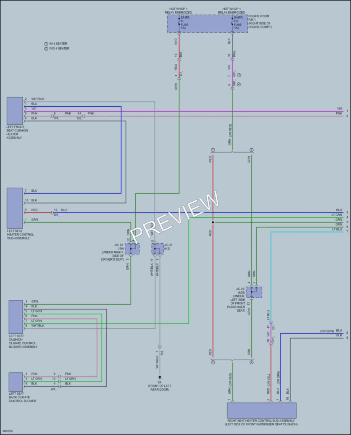 2025 Lexus LX600 Power Seats wiring diagram preview
