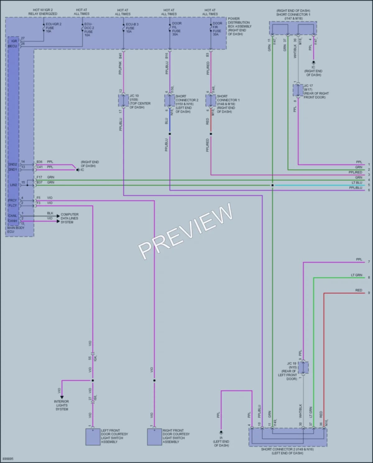 2025 Lexus LX600 Power Windows wiring diagram preview