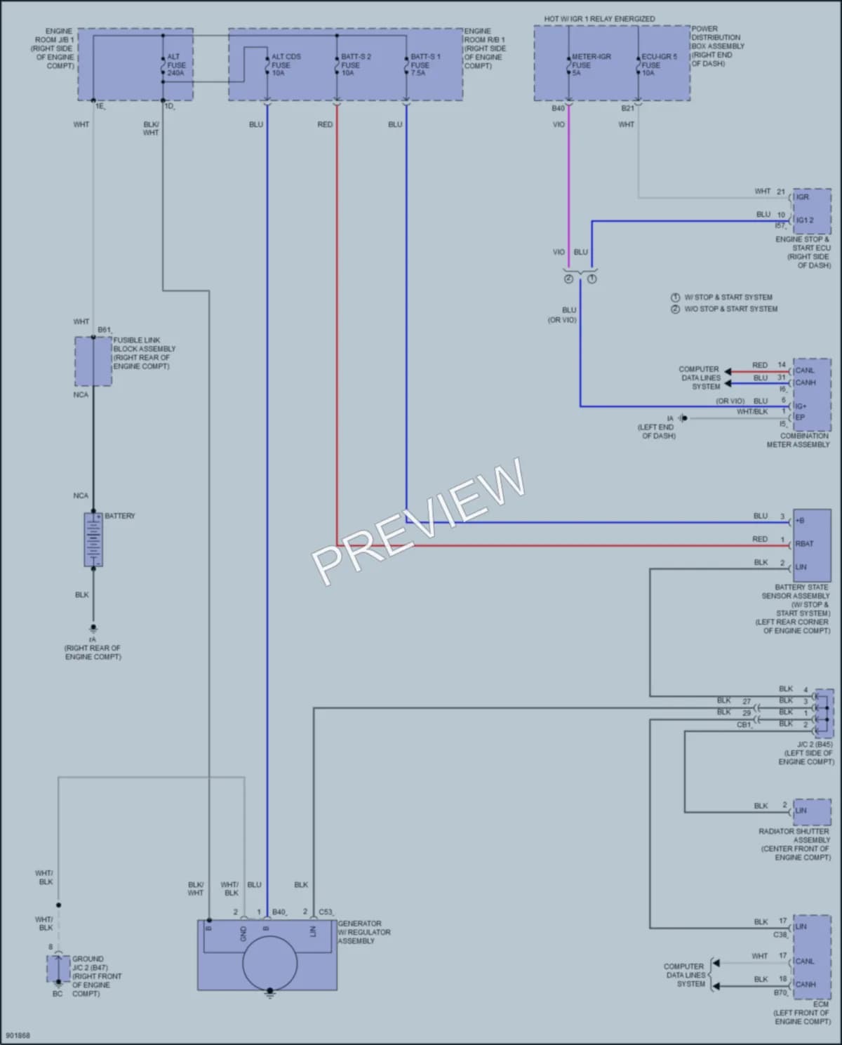 2025 Lexus LX600 Starting Charging wiring diagram preview
