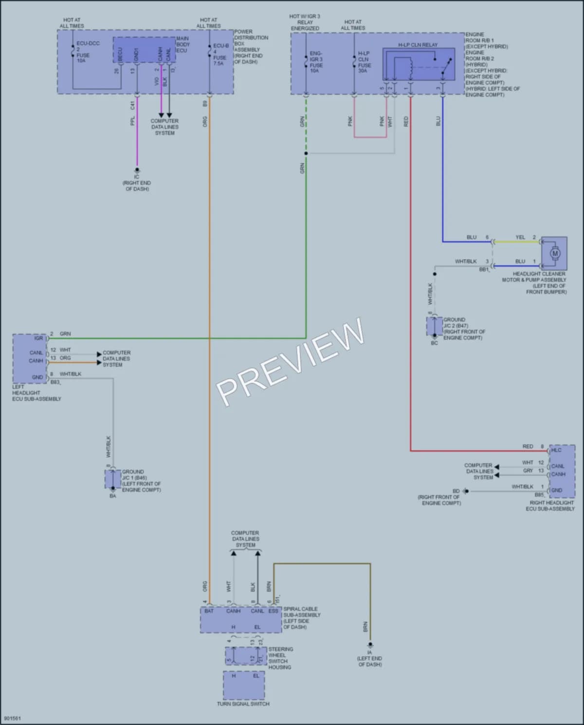 2025 Lexus LX600 Wiper Washer wiring diagram preview