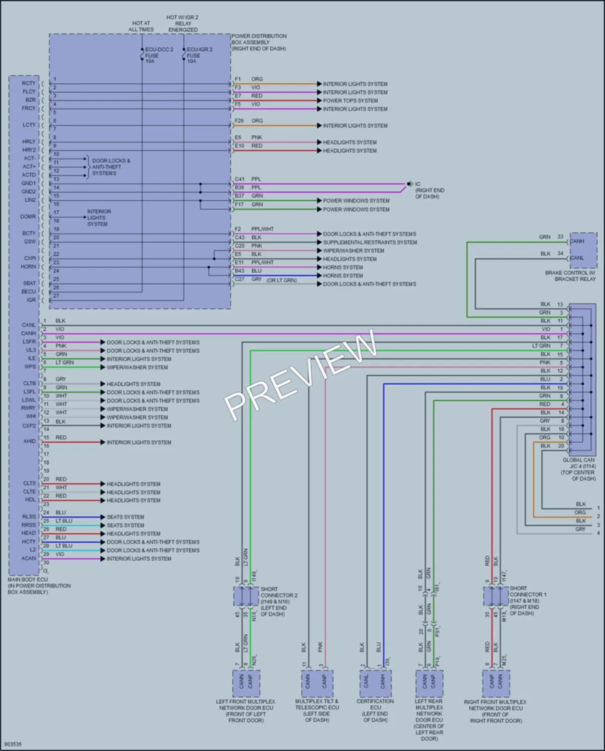 2025 Lexus LX700h Body Control Modules wiring diagram preview
