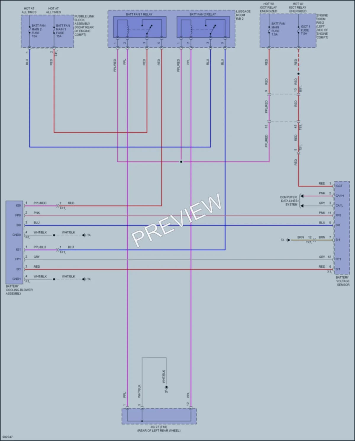 2025 Lexus LX700h Cooling Fan wiring diagram preview