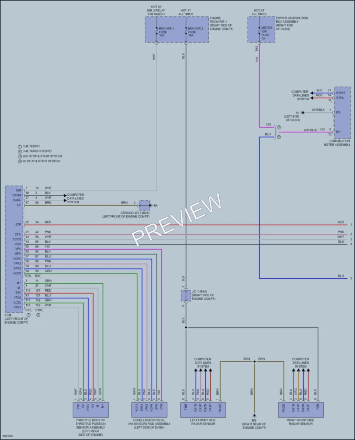 2025 Lexus LX700h Cruise Control wiring diagram preview