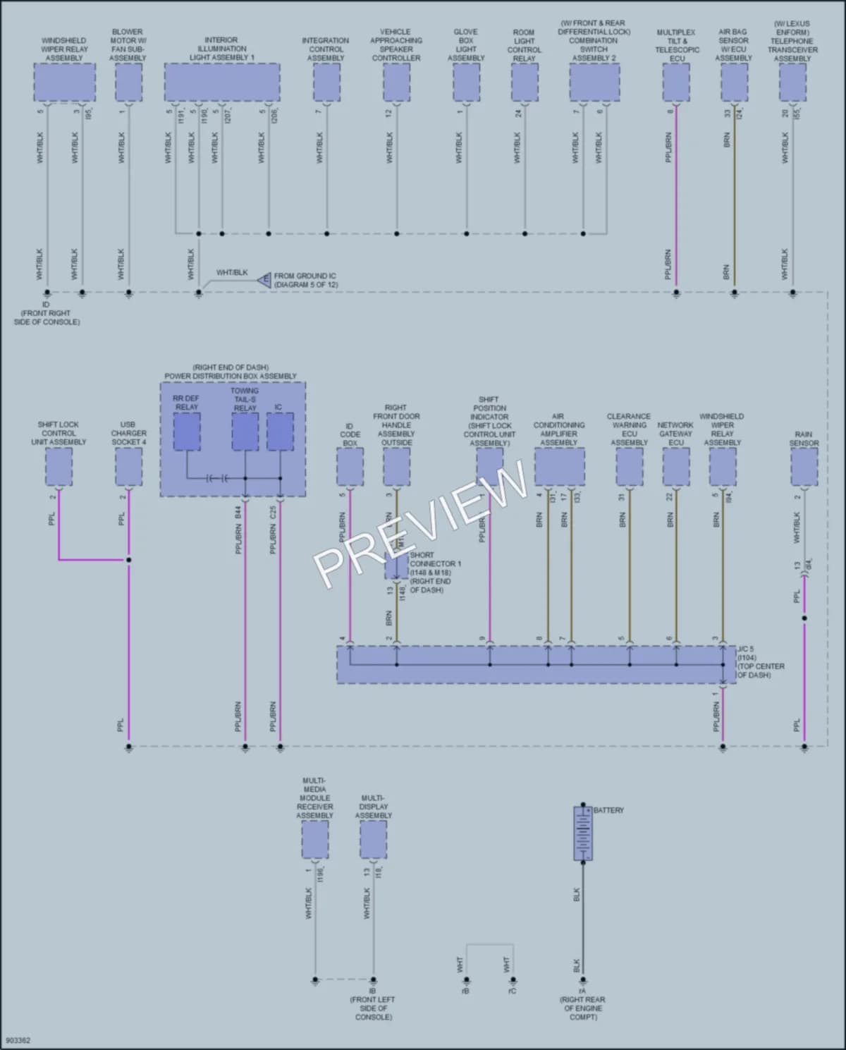 2025 Lexus LX700h Ground Distribution wiring diagram preview