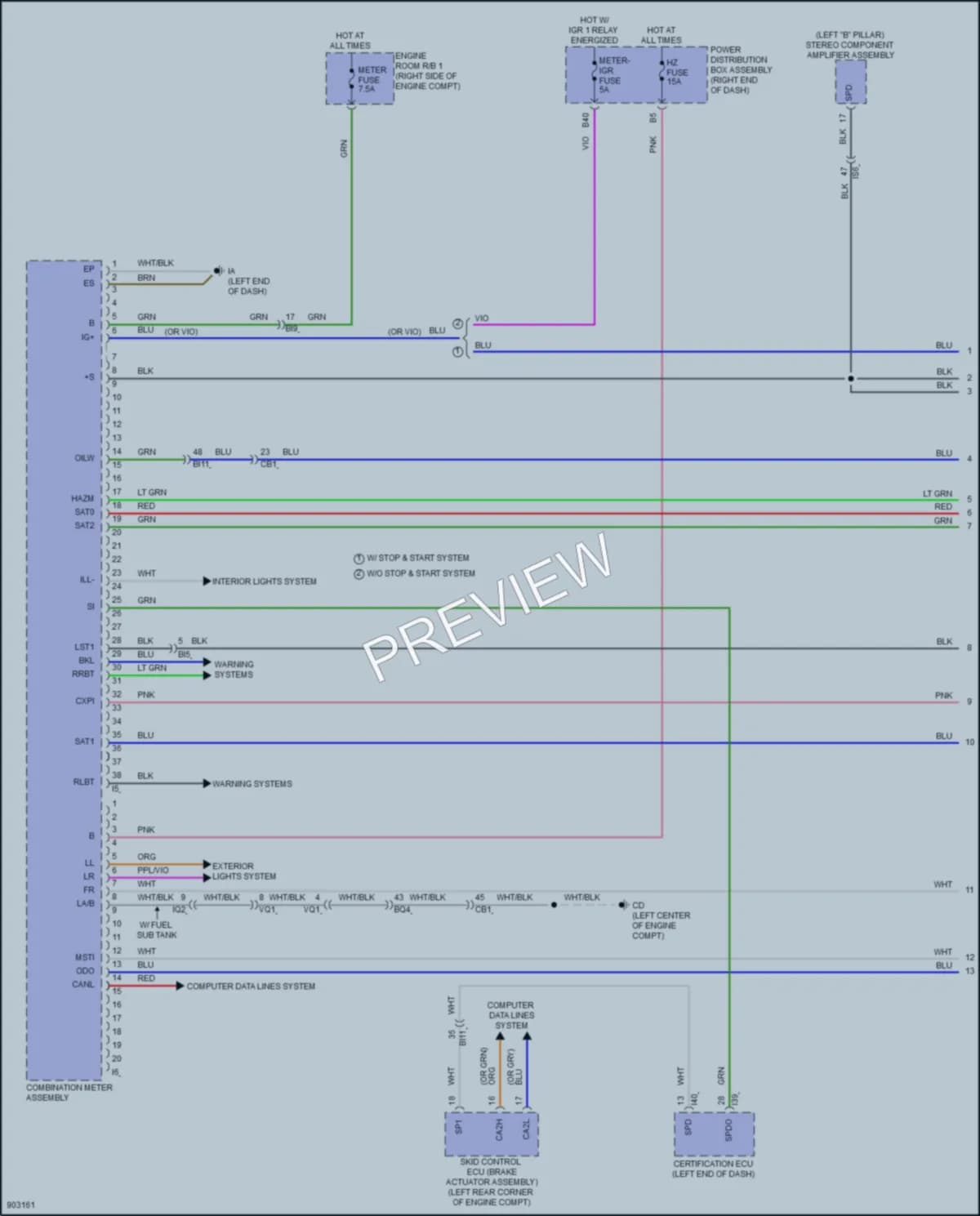 2025 Lexus LX700h Instrument Cluster wiring diagram preview