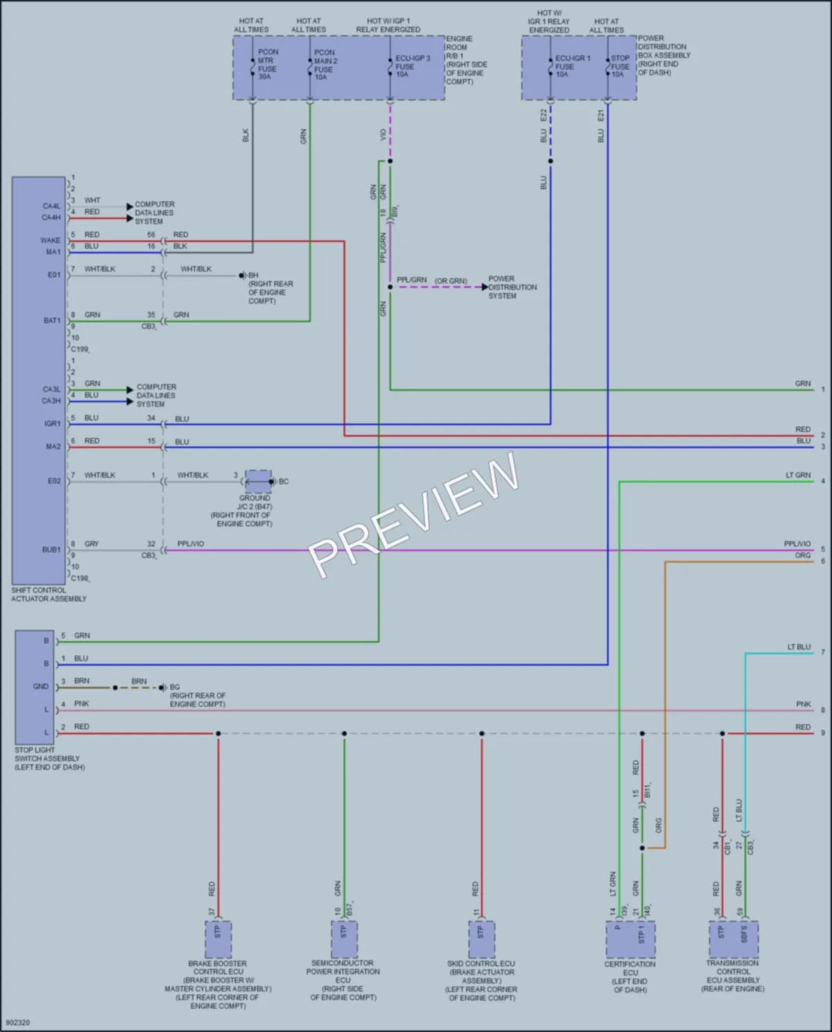 2025 Lexus LX700h Shift Interlock wiring diagram preview