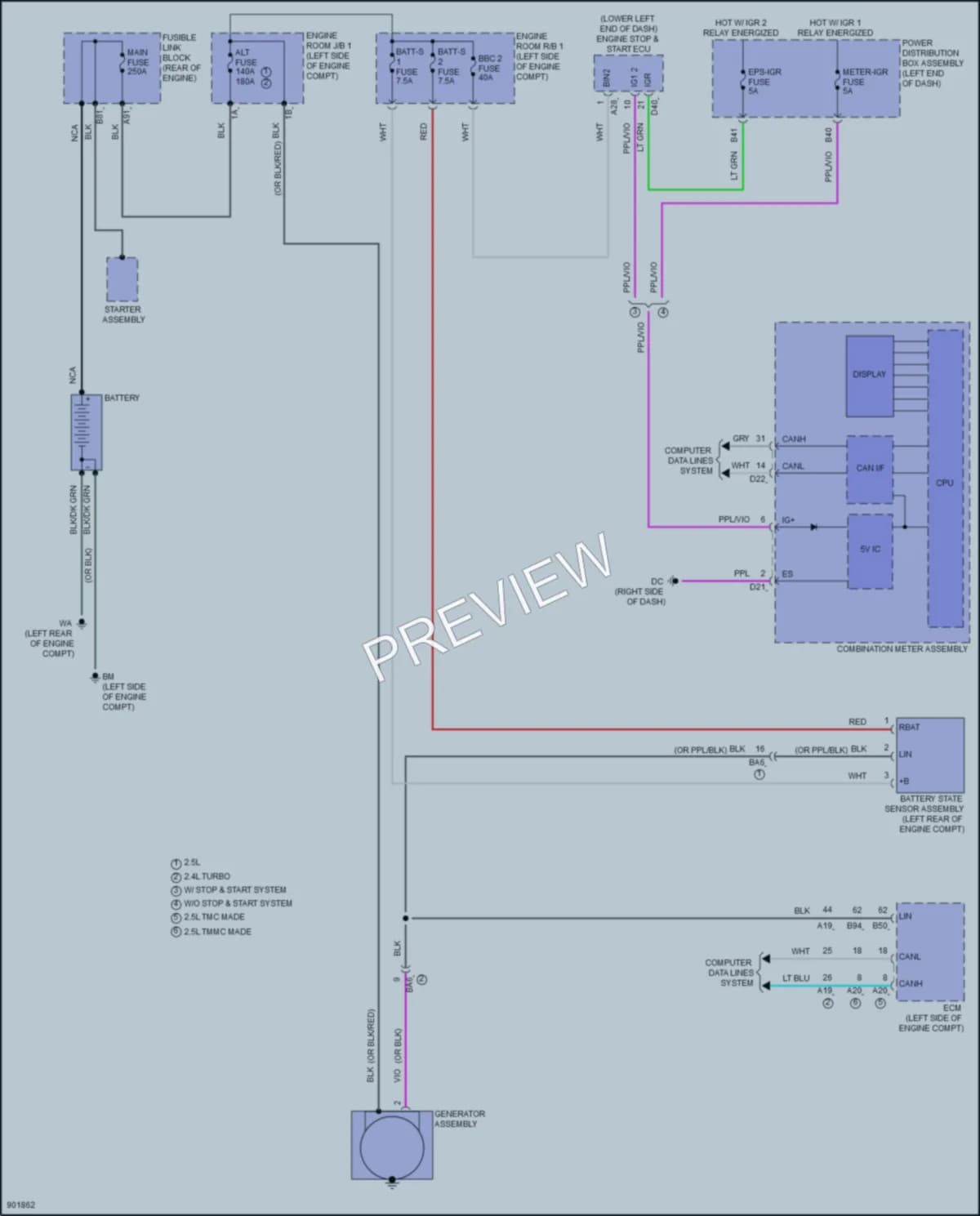 2025 Lexus NX250 Starting Charging wiring diagram preview