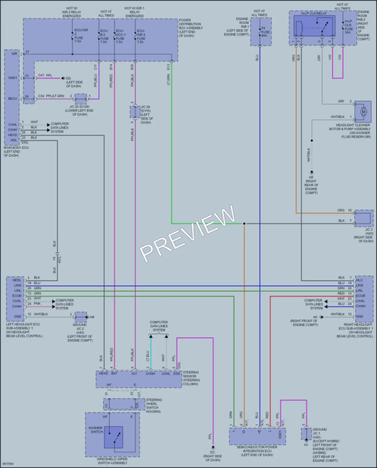2025 Lexus NX250 Wiper Washer wiring diagram preview