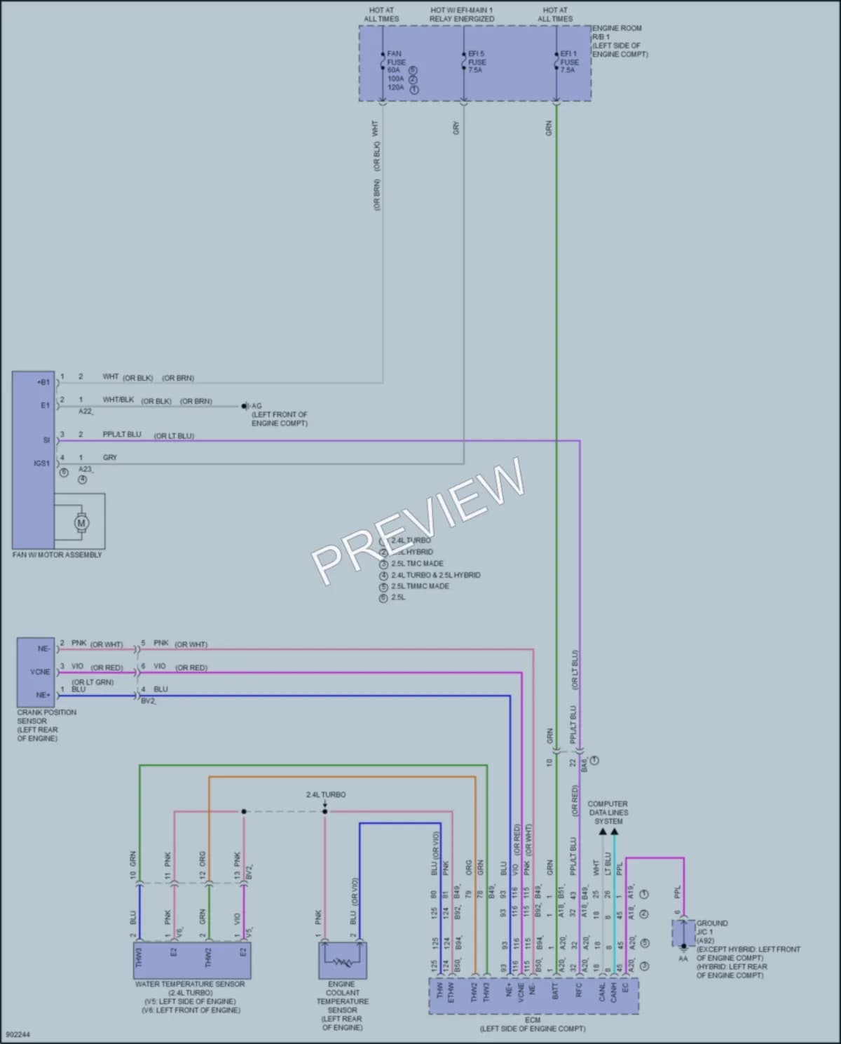 2025 Lexus NX350 Cooling Fan wiring diagram preview